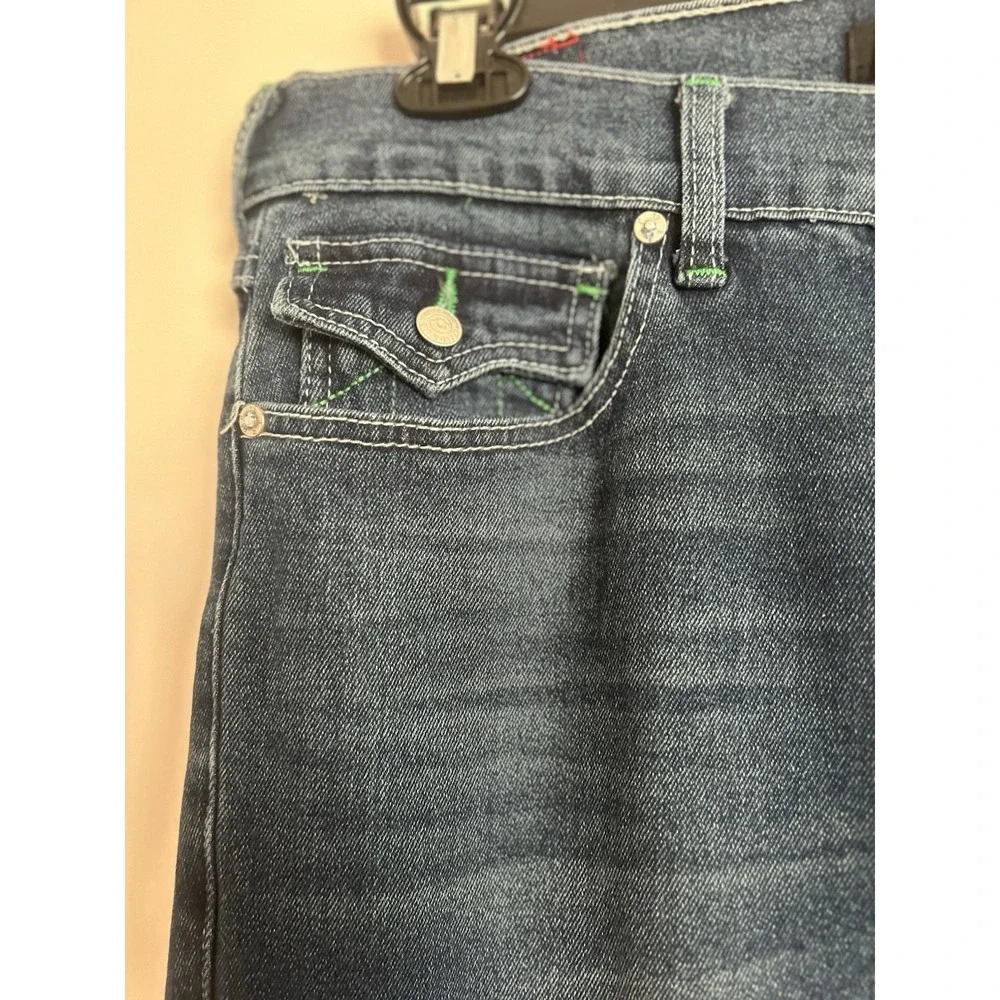 NWT True Religion Men's Ricky SN Flap Straight Dark Wash Size 30/34